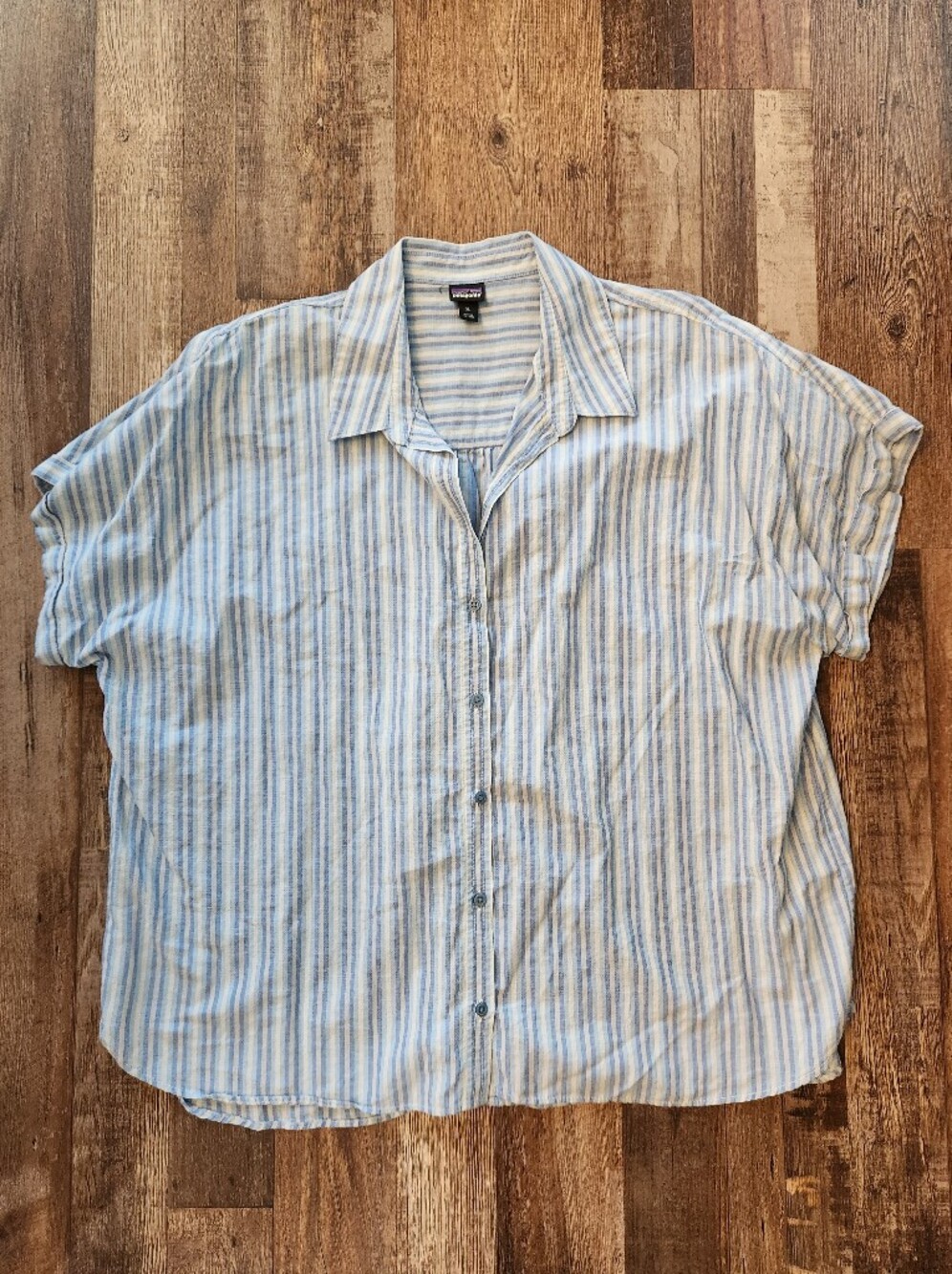 Patagonia Striped Button Down Short Sleeve Size XL